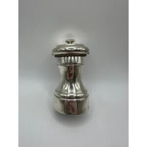 Sterling Silver (See Stamp) Pepper Mill, Made In Italy, Fully Functioning